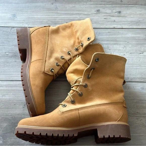 Women’s Timberland Faux Fur Lace Up Boots Size 8.5 - Picture 5 of 9